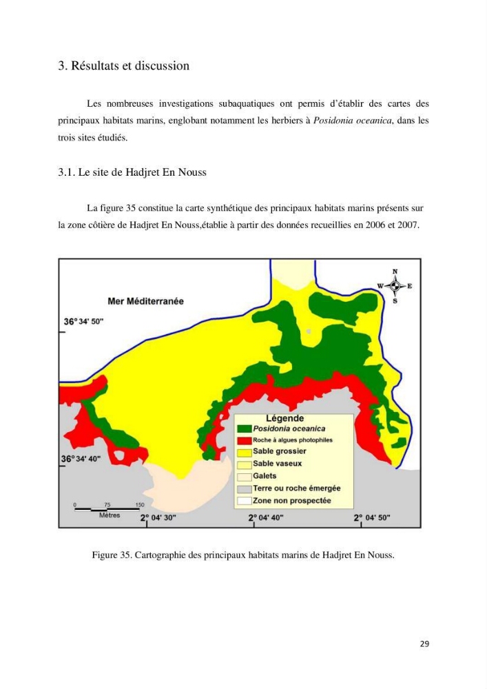Contribution à la cartographie des habitas marins dans le cadre d\'une étude d\'impact