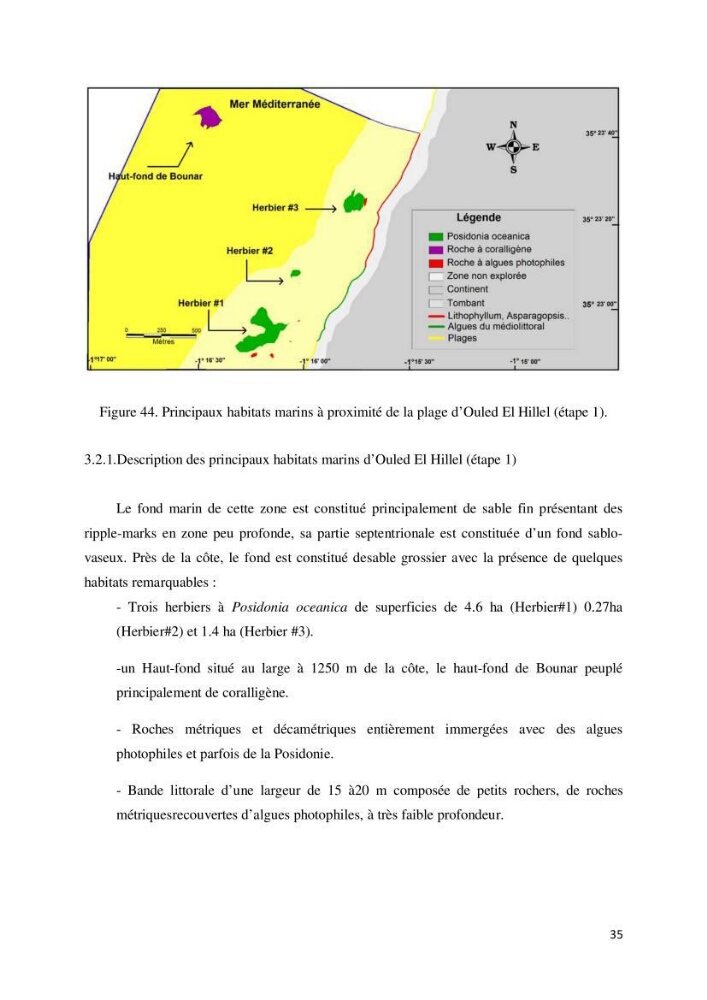 Contribution à la cartographie des habitas marins dans le cadre d\'une étude d\'impact