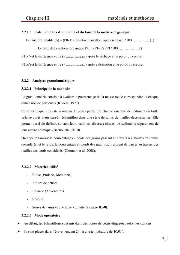Etude des métaux traces dans les sédiments à l’embouchure métaux traces dans les sédiments à l’embouchure