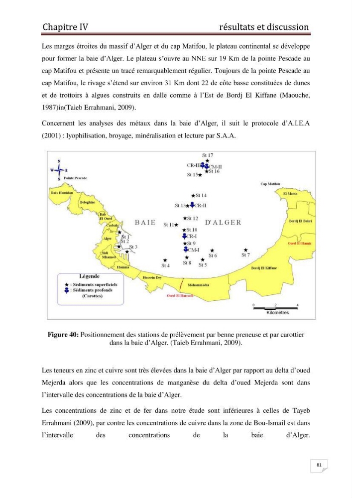 Etude des métaux traces dans les sédiments à l’embouchure métaux traces dans les sédiments à l’embouchure
