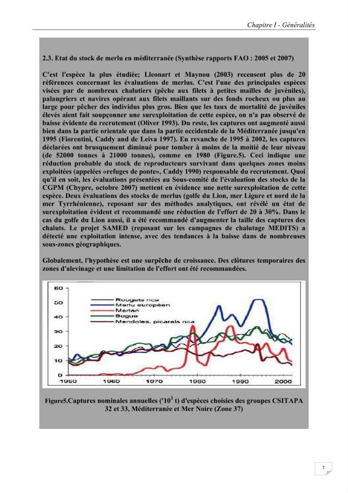 Etude des variabilités interannuelle et interrégionale du taux de croissance des juvéniles de merlu (merluccius merluccius) dans les baies de Jijel et de Dellys