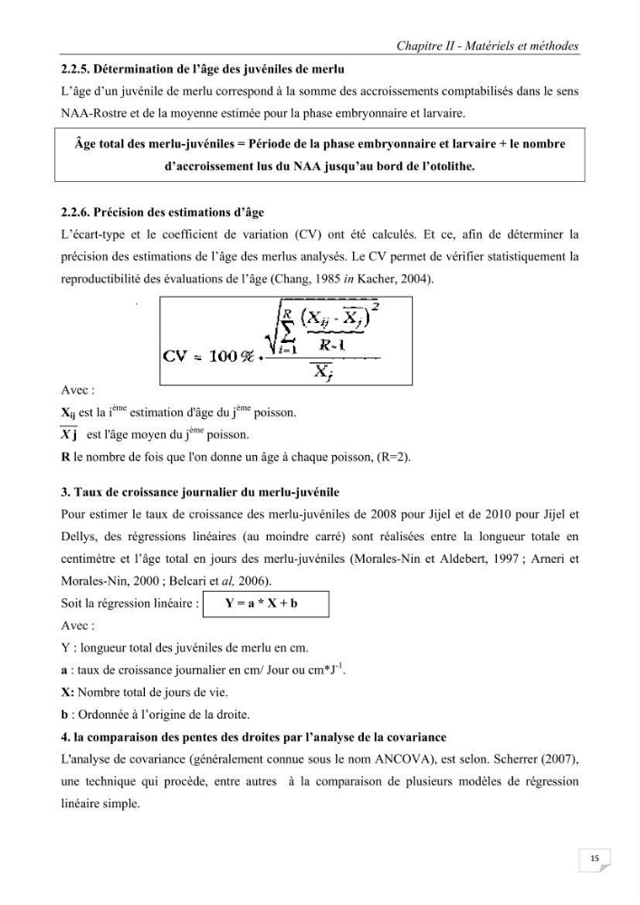 Etude des variabilités interannuelle et interrégionale du taux de croissance des juvéniles de merlu (merluccius merluccius) dans les baies de Jijel et de Dellys