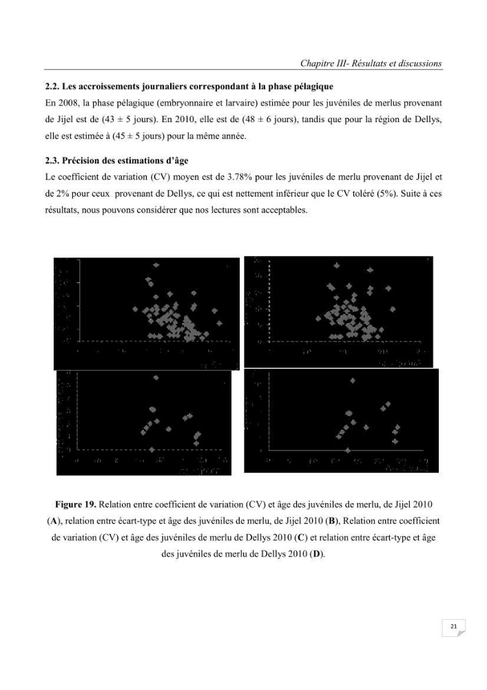Etude des variabilités interannuelle et interrégionale du taux de croissance des juvéniles de merlu (merluccius merluccius) dans les baies de Jijel et de Dellys