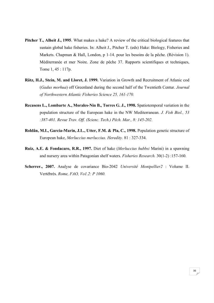 Etude des variabilités interannuelle et interrégionale du taux de croissance des juvéniles de merlu (merluccius merluccius) dans les baies de Jijel et de Dellys