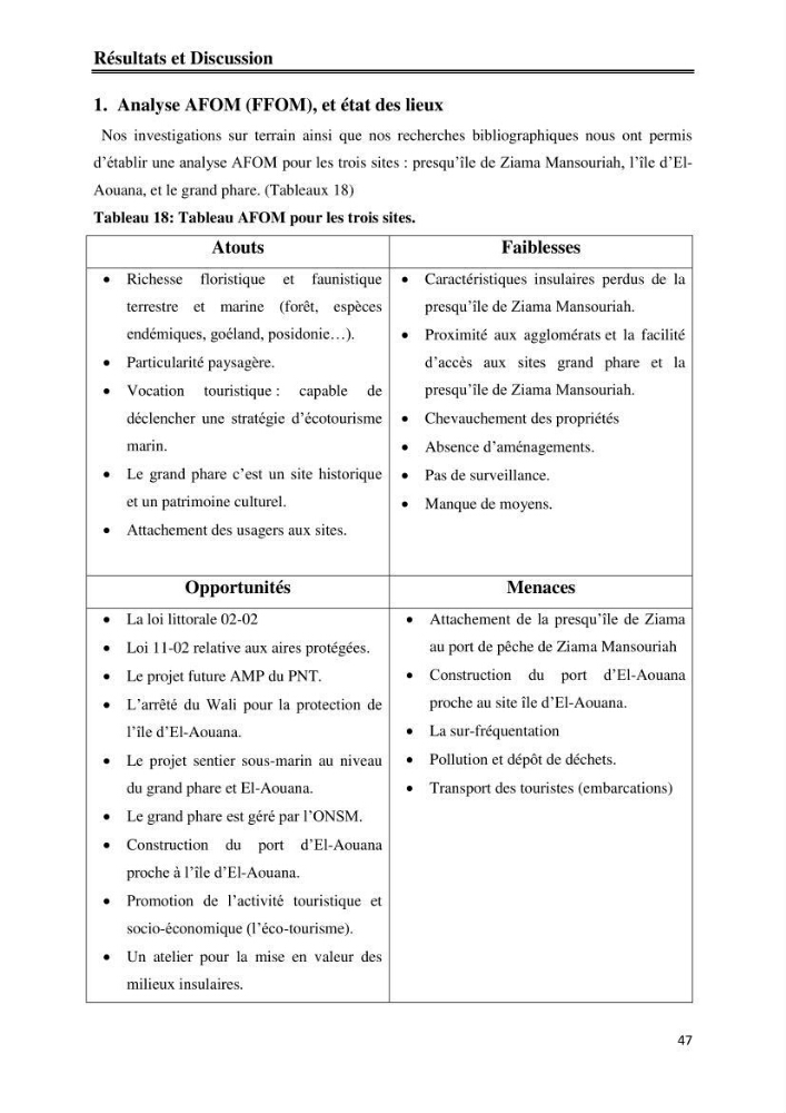 Milieux insulaires, quel avenir? étude d\'intégration des iles et ilots dans le processus de gouvernance de la future aire marine protégée du Parc National de Taza-Jijel