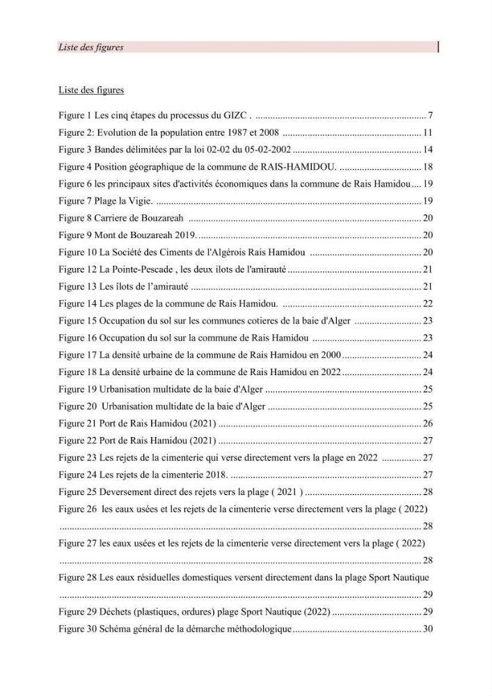 Mise en œuvre d’une gestion intégrée des zones côtières au niveau local: requis et proposition d\'un plan de gestion de la commune de Rais Hamidou