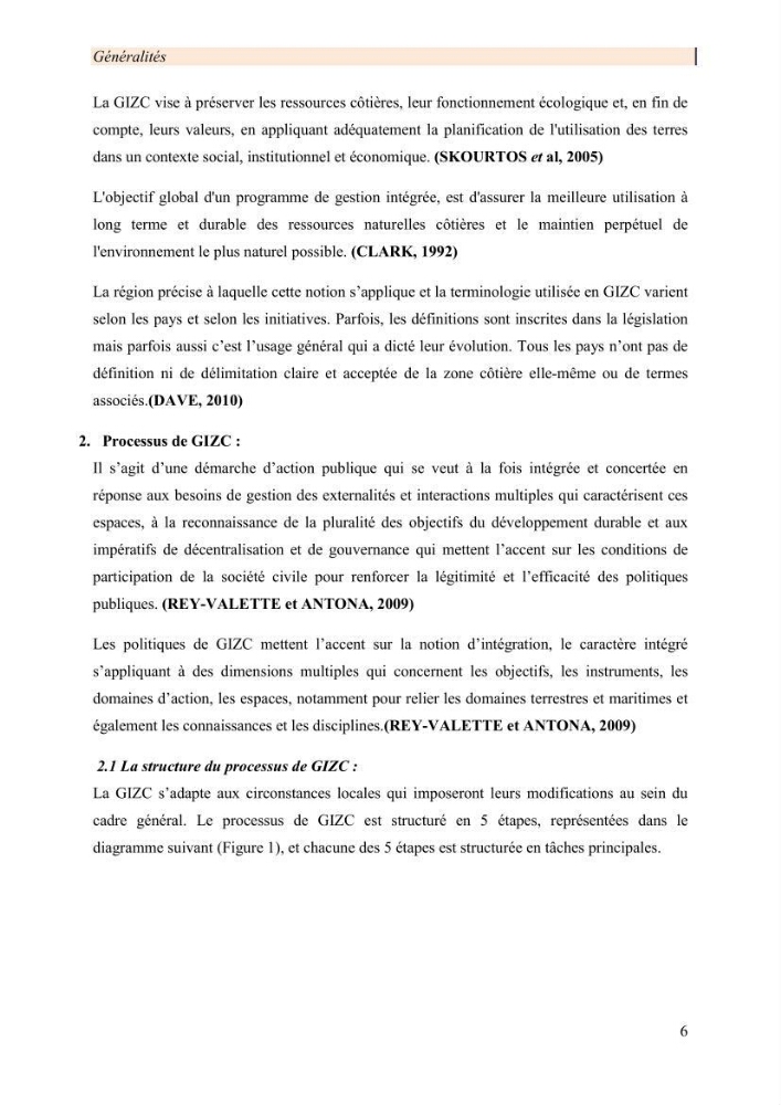 Mise en œuvre d’une gestion intégrée des zones côtières au niveau local: requis et proposition d\'un plan de gestion de la commune de Rais Hamidou
