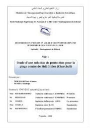 Etude d'une solution de protection pour la plage centre de Sidi Ghiles (Cherchell)
