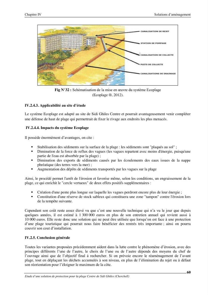 Etude d\'une solution de protection pour la plage centre de Sidi Ghiles (Cherchell)