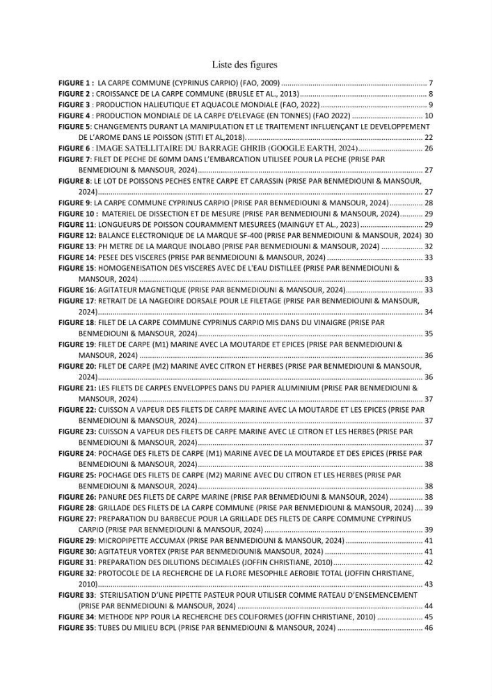 Suivi de l\'évolution de la qualité de la chair de poisson d\'eau douce et amélioration de son attrait par une méthode de valorisation