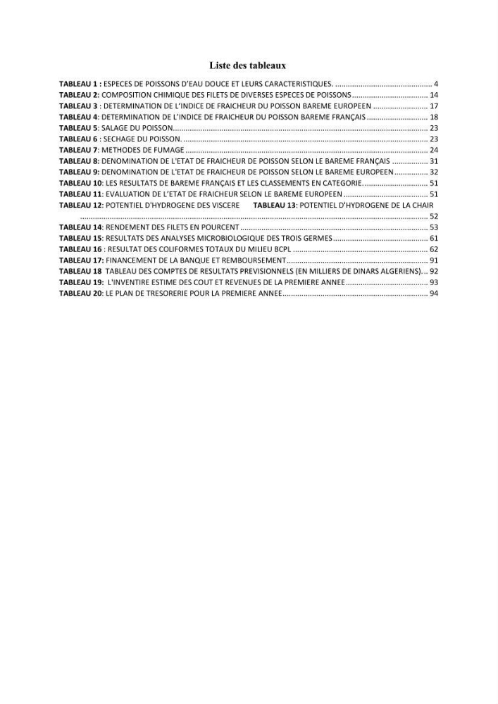 Suivi de l\'évolution de la qualité de la chair de poisson d\'eau douce et amélioration de son attrait par une méthode de valorisation