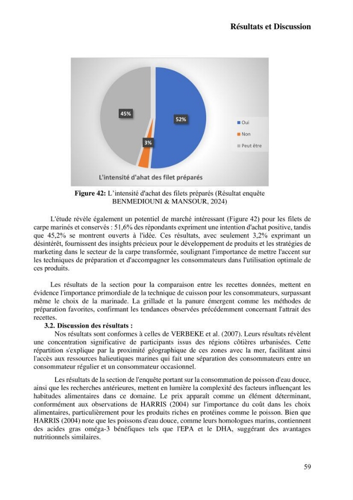 Suivi de l\'évolution de la qualité de la chair de poisson d\'eau douce et amélioration de son attrait par une méthode de valorisation