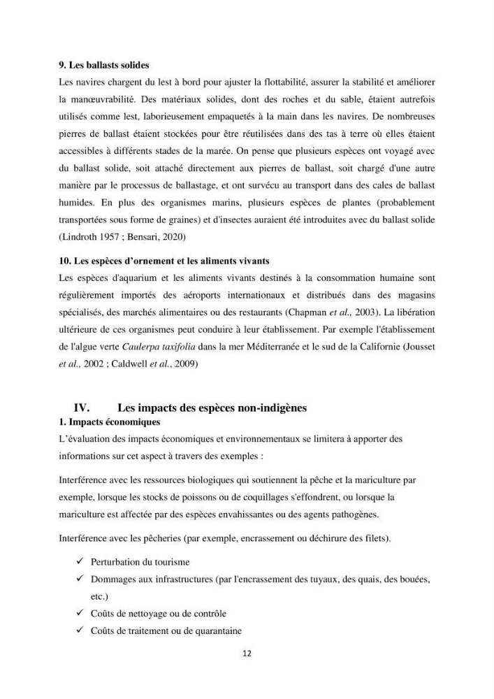 Distribution géographique et caractérisation de quelques espèces non indigènes de la côte algérienne: