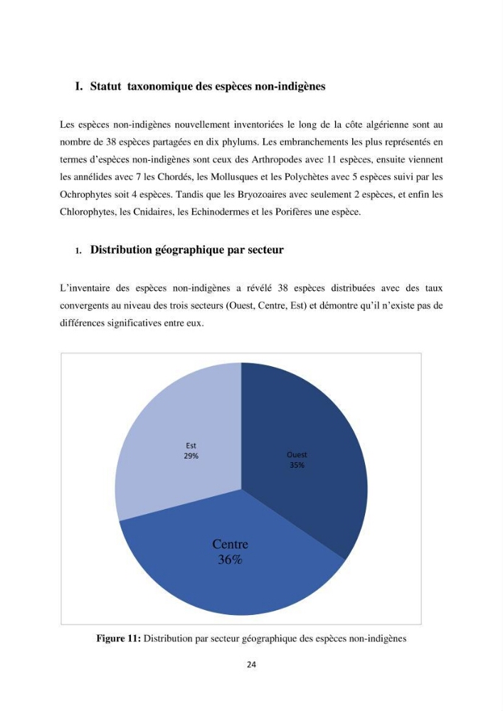 Distribution géographique et caractérisation de quelques espèces non indigènes de la côte algérienne: