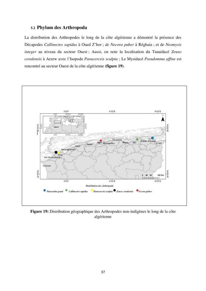 Distribution géographique et caractérisation de quelques espèces non indigènes de la côte algérienne: