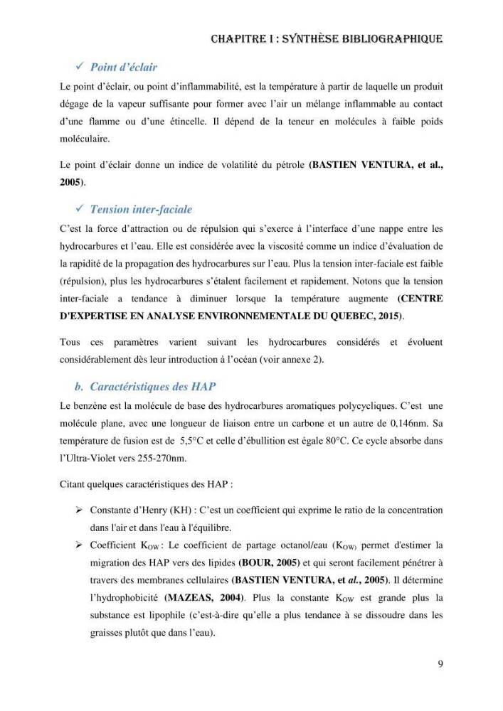 Evaluation de la vulnérabilité bio-morphosédimentaire de la baie de Bou-Ismail face à une pollution potentielle par les hydrocarbures