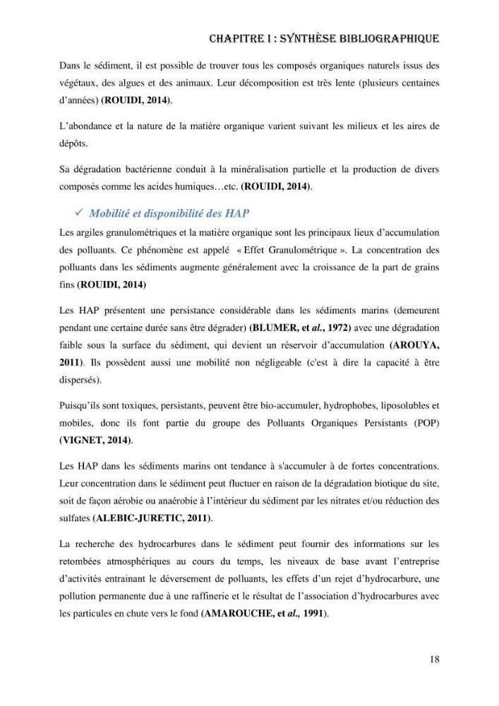 Evaluation de la vulnérabilité bio-morphosédimentaire de la baie de Bou-Ismail face à une pollution potentielle par les hydrocarbures