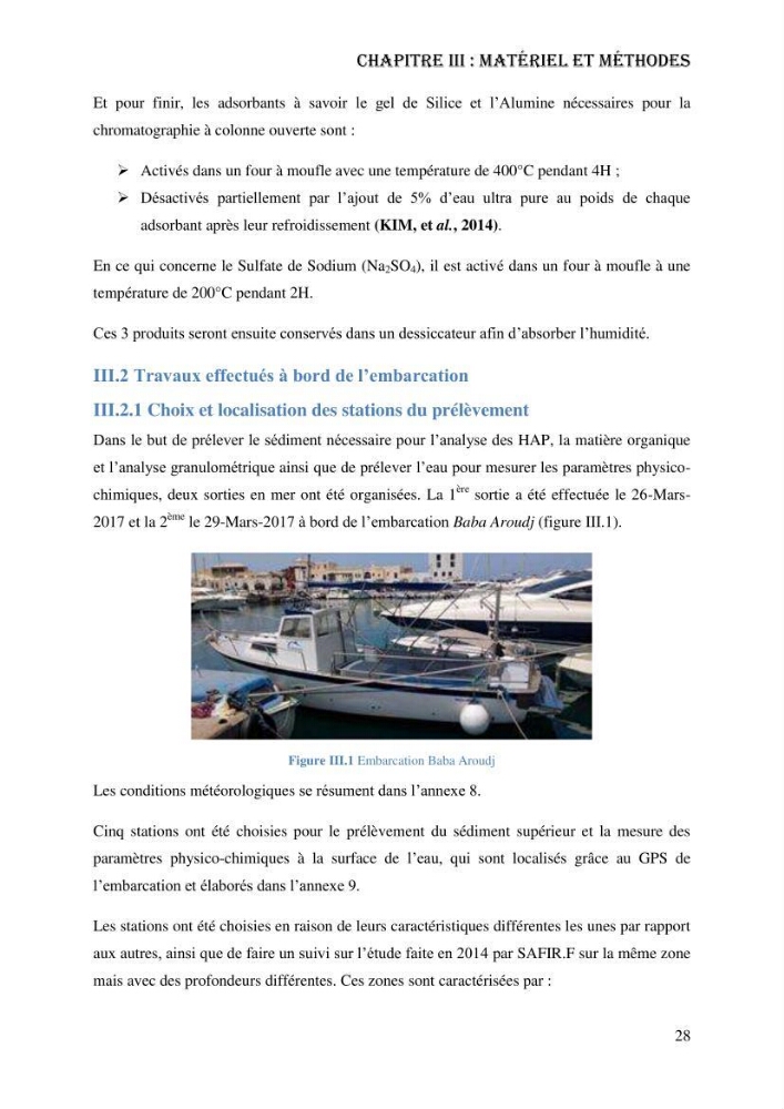 Evaluation de la vulnérabilité bio-morphosédimentaire de la baie de Bou-Ismail face à une pollution potentielle par les hydrocarbures