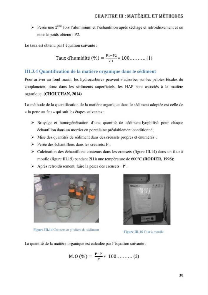 Evaluation de la vulnérabilité bio-morphosédimentaire de la baie de Bou-Ismail face à une pollution potentielle par les hydrocarbures