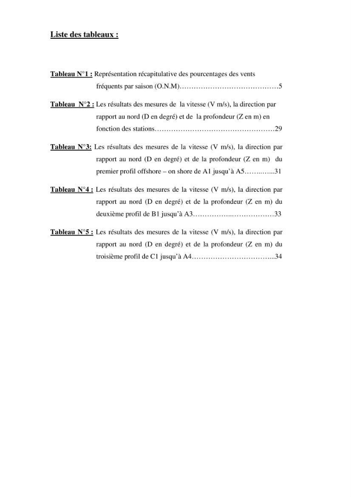 Etude d\'un singal hydrodynamique à partir des mesures \" in-situ \"