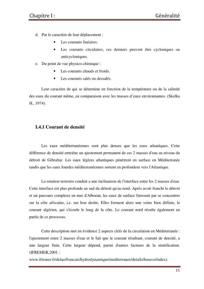 Etude d\'un singal hydrodynamique à partir des mesures \" in-situ \"