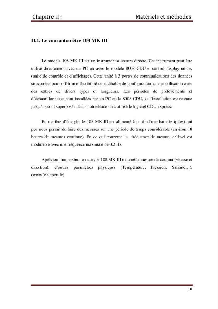 Etude d\'un singal hydrodynamique à partir des mesures \" in-situ \"