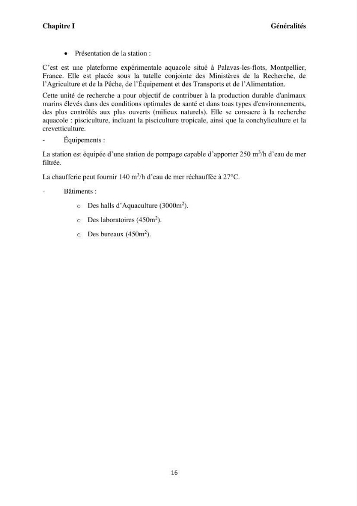 Test d\'utilisation de la macroalgue ulve (Ulva sp.) comme unique filtre biologique dans un circuit fermé d\'élevage de poissons mulets( Liza ramada):