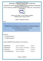 Modélisation numérique des paramètres sédimentologique et de pollution le long d'une côte: cas de club des pins