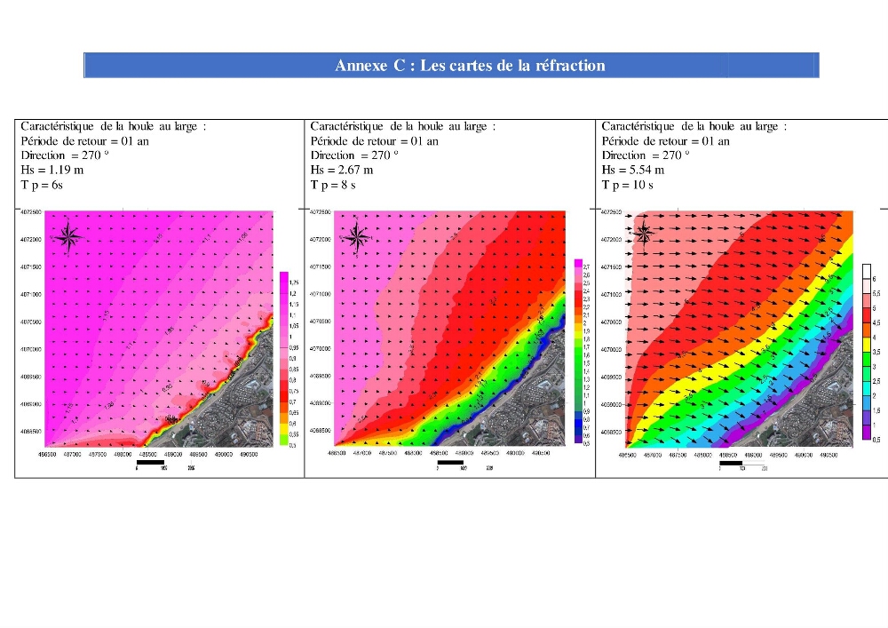 Modélisation numérique des paramètres sédimentologique et de pollution le long d\'une côte: cas de club des pins