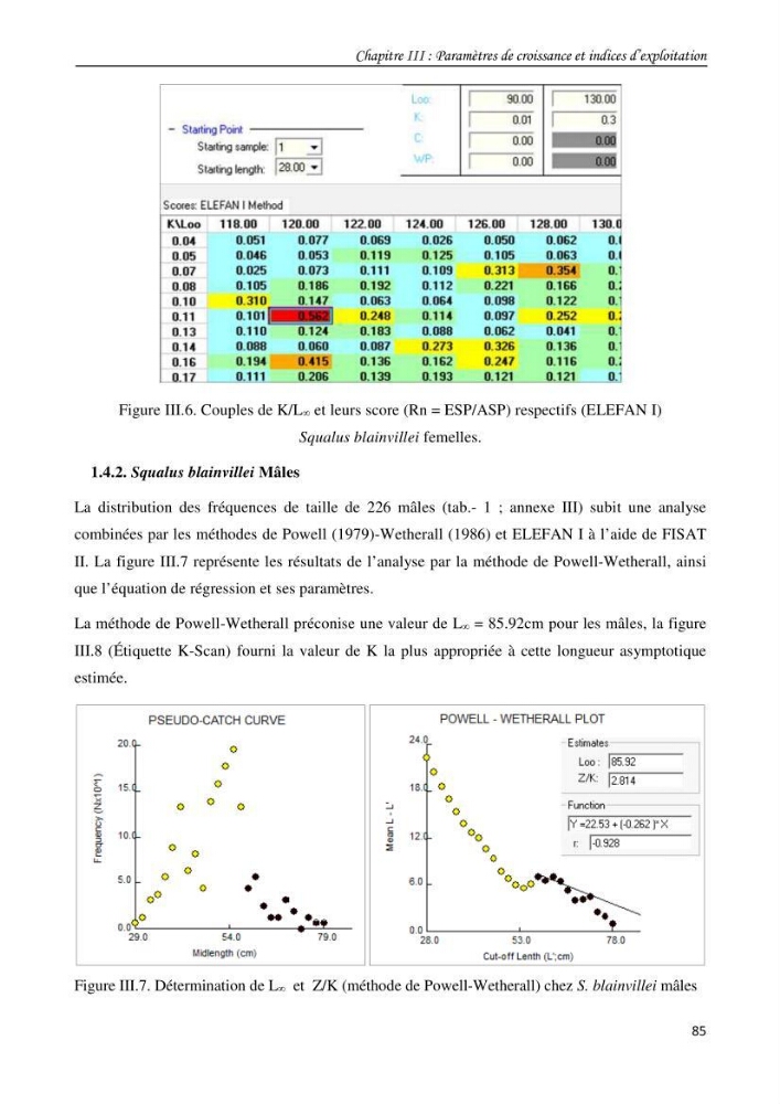 Contribution à l\'étude du comportement, de croissance et de l\'exploitation de squalus bleinveil ( chodrichthyens, squalidae) dans le bassin algerien
