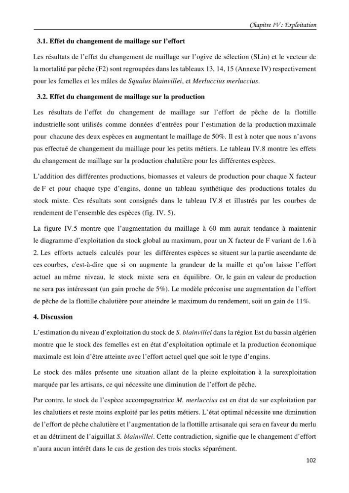 Contribution à l\'étude du comportement, de croissance et de l\'exploitation de squalus bleinveil ( chodrichthyens, squalidae) dans le bassin algerien