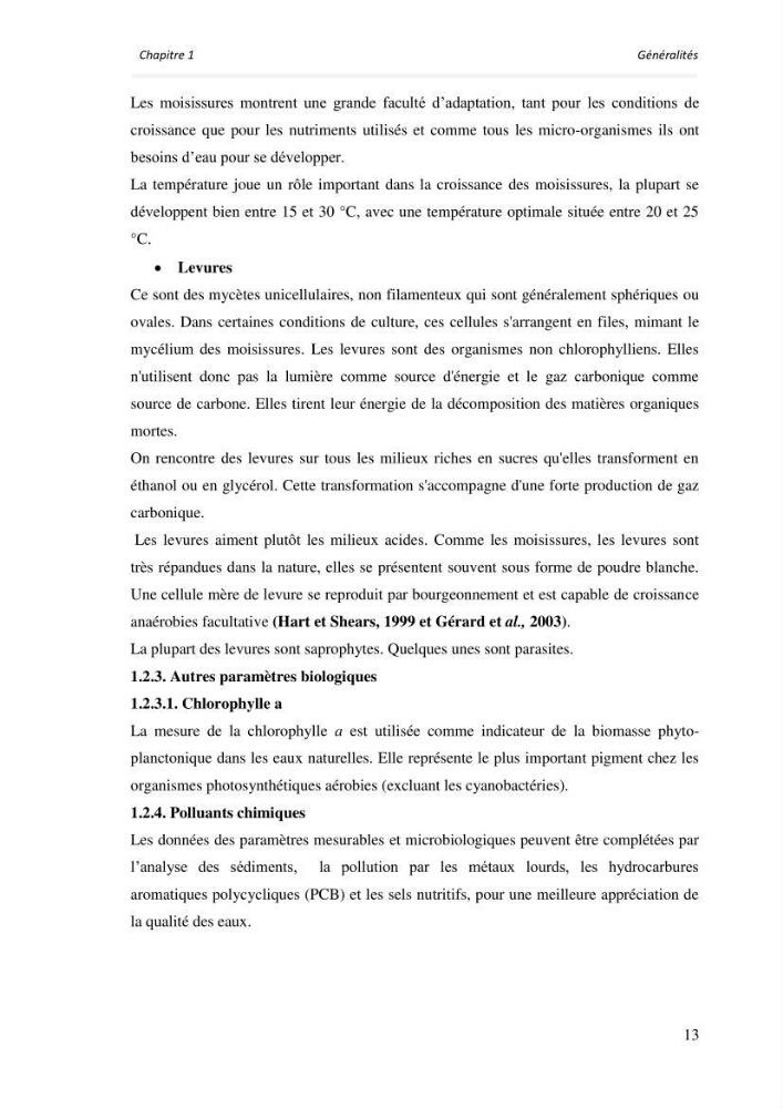 Paramètres environnementaux de la plage ouest de Sidi Fredj