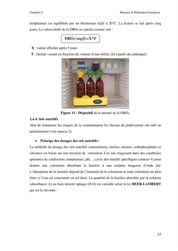 Paramètres environnementaux de la plage ouest de Sidi Fredj