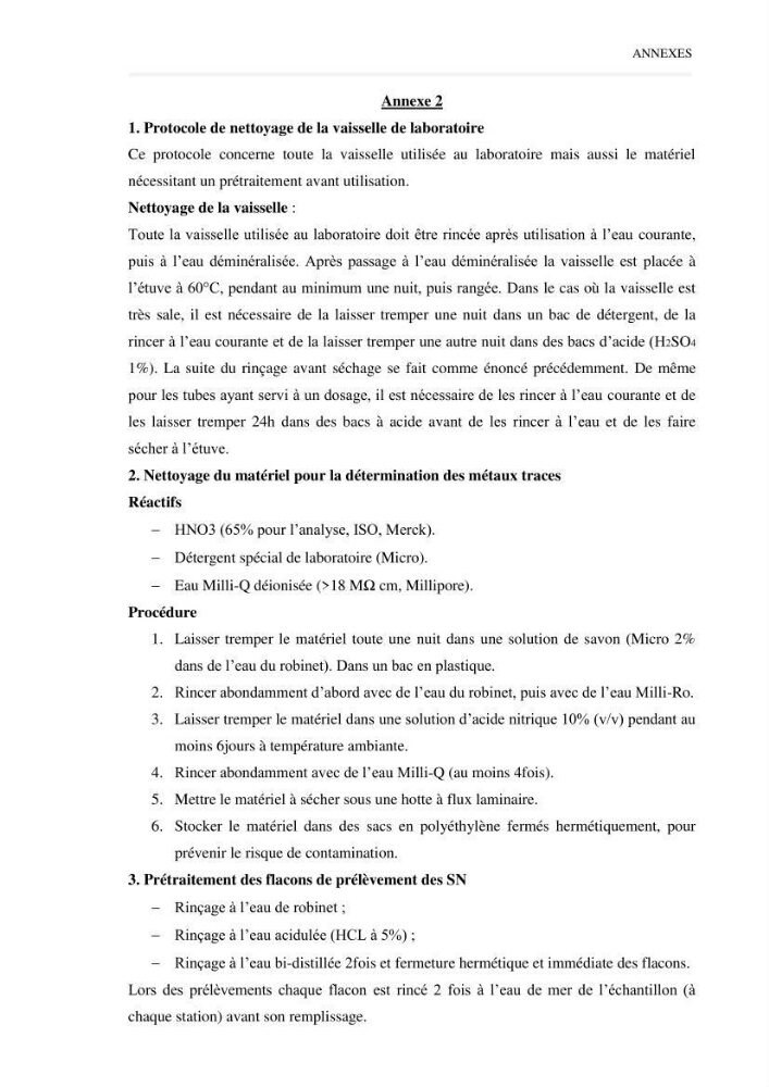 Paramètres environnementaux de la plage ouest de Sidi Fredj