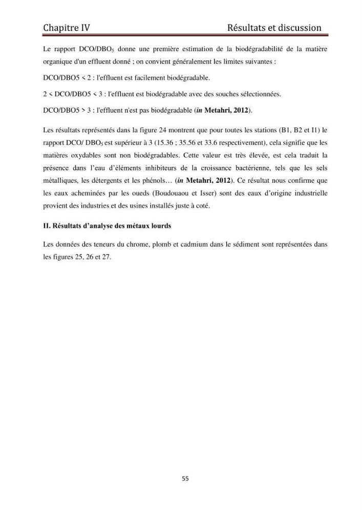 Evaluation du taux de la pollution des eaux et des sédiments par les métaux lourds au niveau du littoral de Boumerdes
