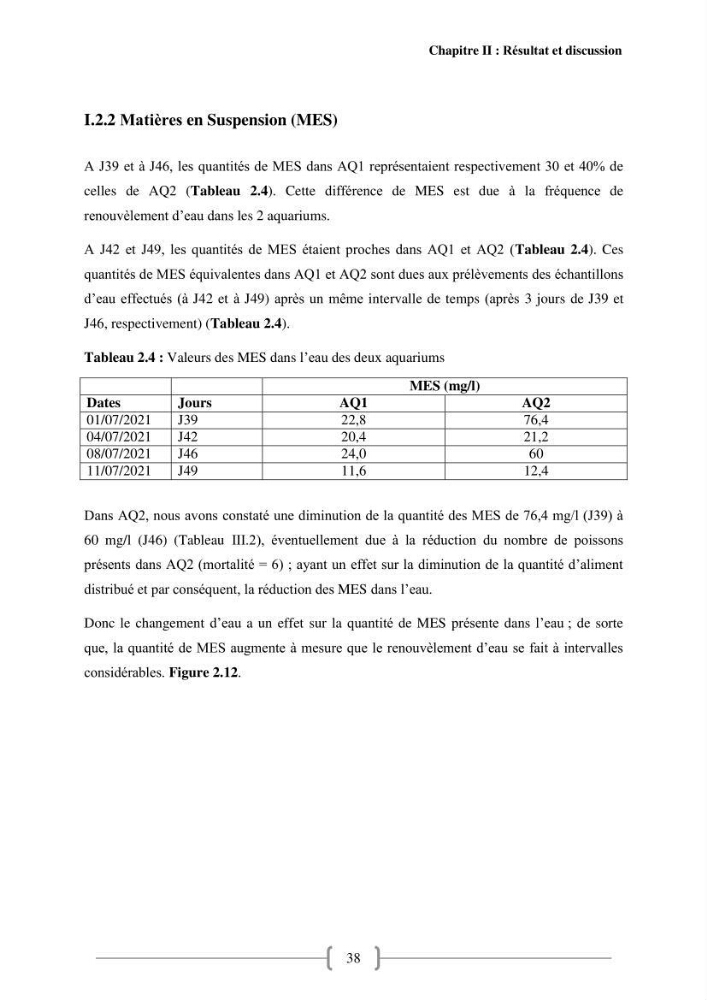 Effet de la qualité de l’eau sur la croissance des poissons d’eau douce: