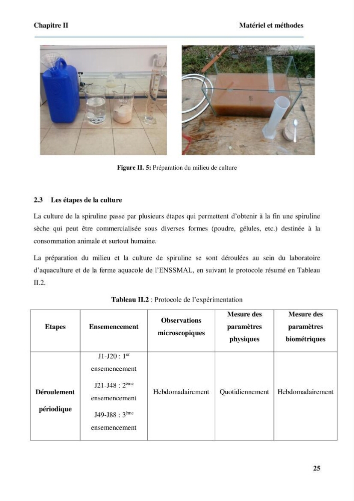 Culture de microalgue Arthrospira platensis et voies de conditionnement