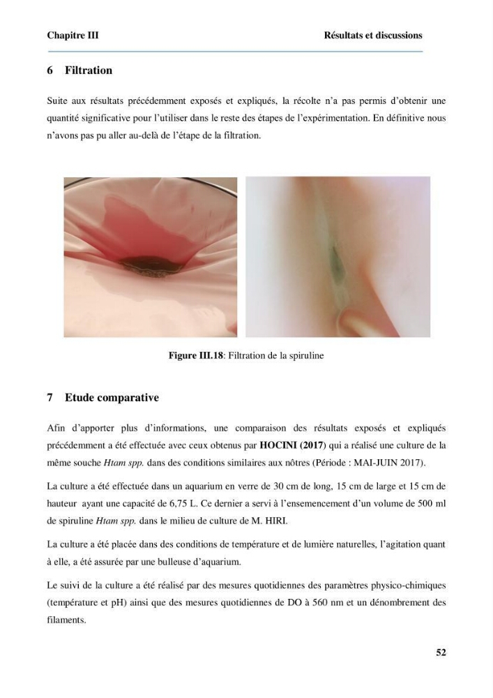Culture de microalgue Arthrospira platensis et voies de conditionnement