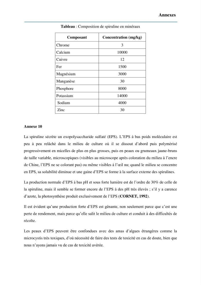 Culture de microalgue Arthrospira platensis et voies de conditionnement