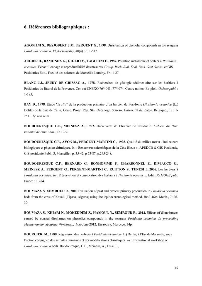 Evaluation du statut écologique des eaux côtieres Algéroises