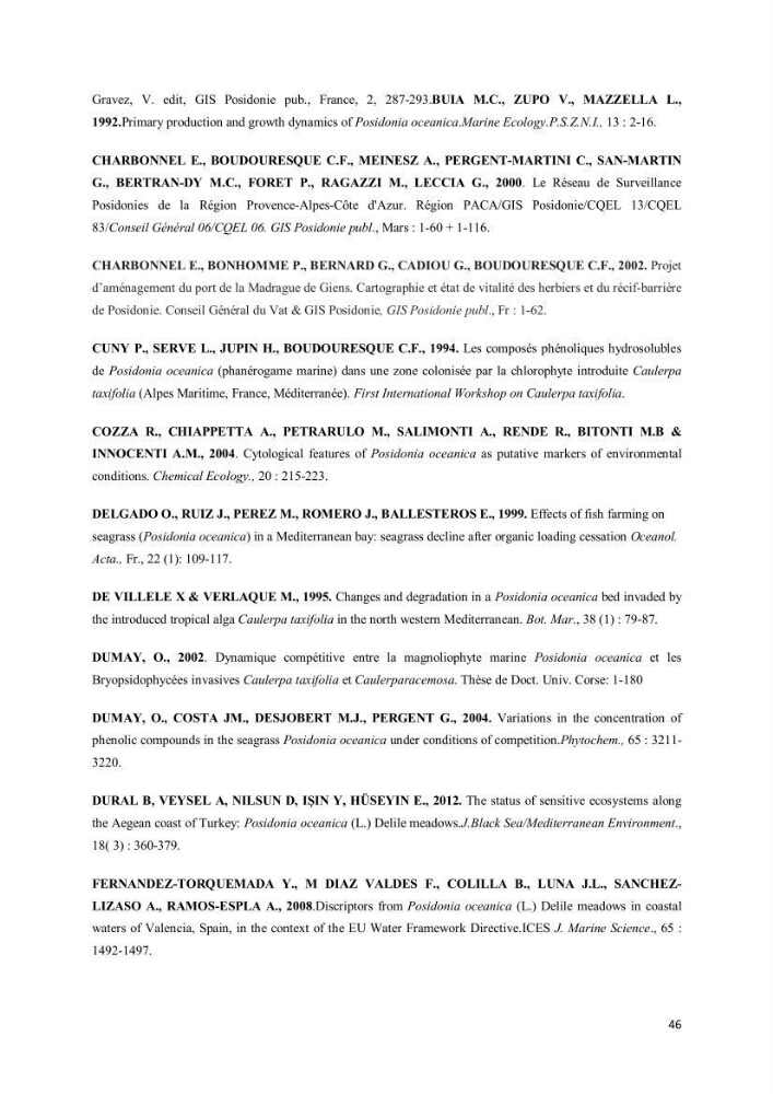 Evaluation du statut écologique des eaux côtieres Algéroises