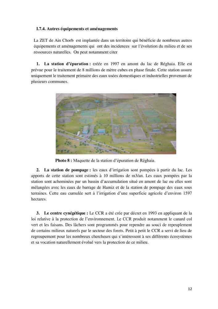 Contribution à l\'analyse de durabilité du domaine (101-02-02) inclus dans le projet de la zone d\'expansion touristique de Ainchorb-wilaya d\'Alger