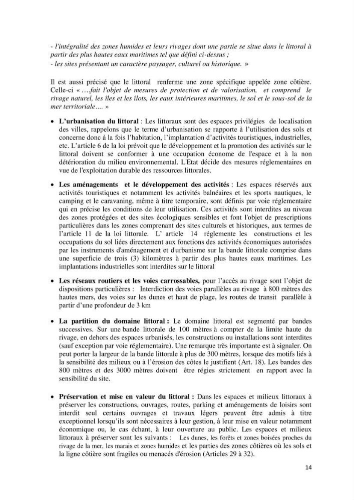 Contribution à l\'analyse de durabilité du domaine (101-02-02) inclus dans le projet de la zone d\'expansion touristique de Ainchorb-wilaya d\'Alger