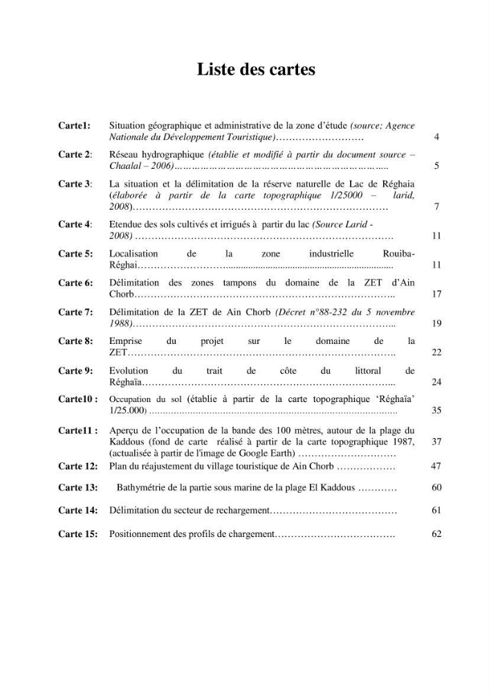 Contribution à l\'analyse de durabilité du domaine (101-02-02) inclus dans le projet de la zone d\'expansion touristique de Ainchorb-wilaya d\'Alger