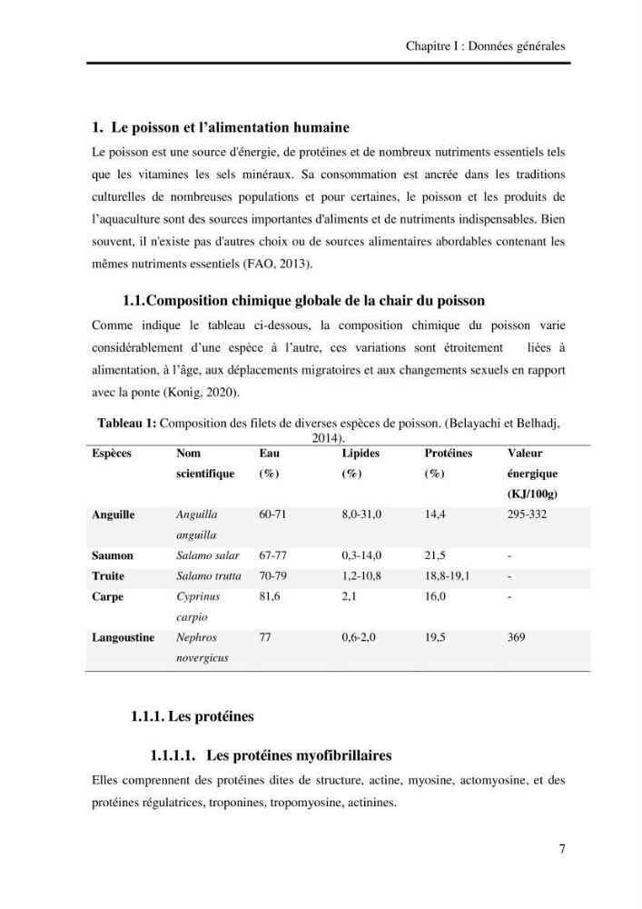 Etude biologique préliminaire de la composition chimique de la chair de la daurade royale Sparus aurata (Linné, 1758) de la région centre de la côte Algérienne.