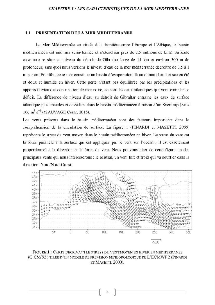 Etude Numérique de la Circulation Océanique en Méditerranée à l’aide du Modèle CROCO (Coastal and Regional Ocean Community model):
