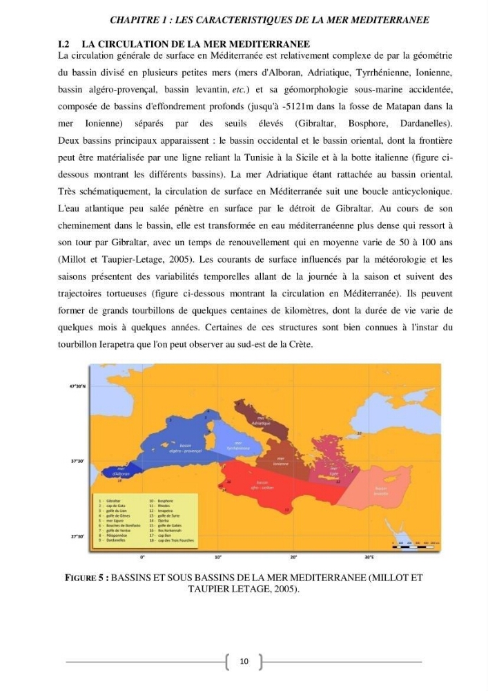 Etude Numérique de la Circulation Océanique en Méditerranée à l’aide du Modèle CROCO (Coastal and Regional Ocean Community model):