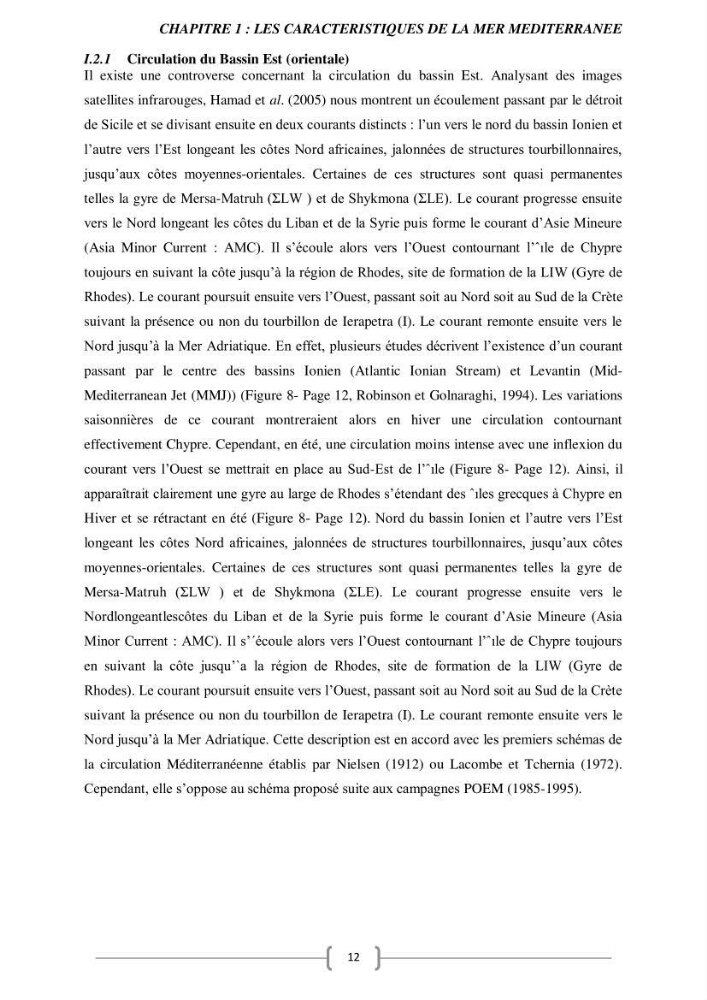 Etude Numérique de la Circulation Océanique en Méditerranée à l’aide du Modèle CROCO (Coastal and Regional Ocean Community model):
