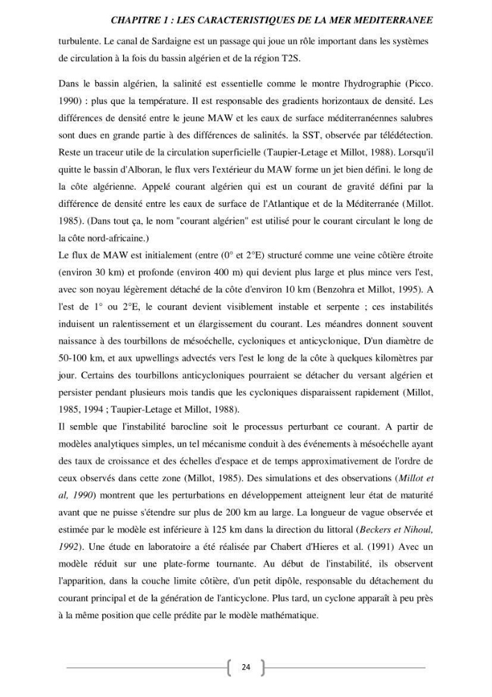 Etude Numérique de la Circulation Océanique en Méditerranée à l’aide du Modèle CROCO (Coastal and Regional Ocean Community model):