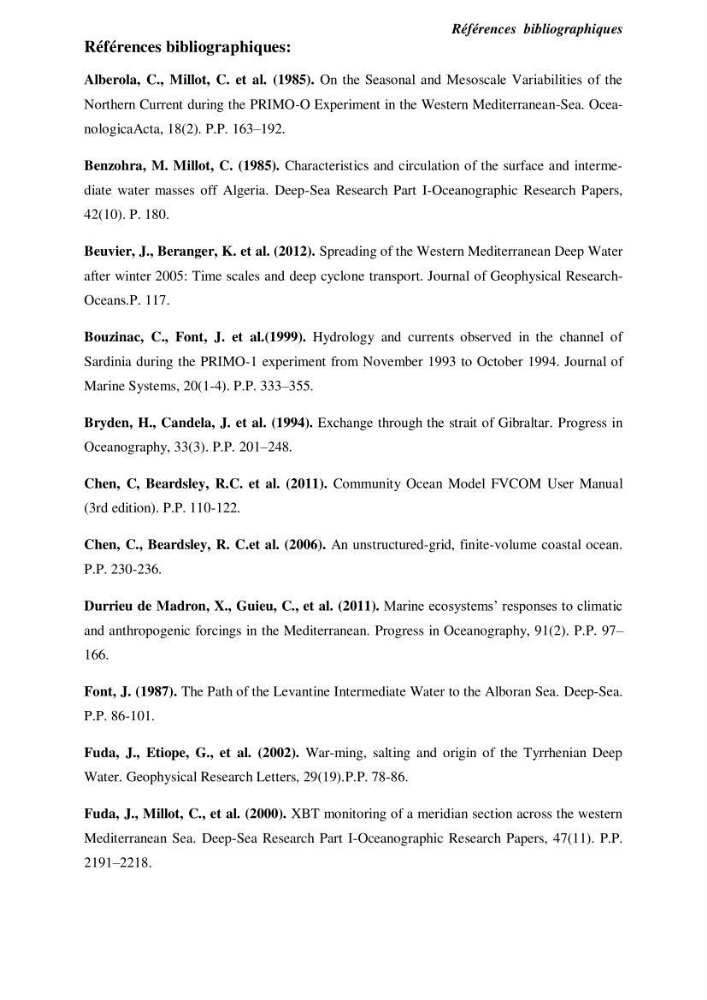 Etude Numérique de la Circulation Océanique en Méditerranée à l’aide du Modèle CROCO (Coastal and Regional Ocean Community model):